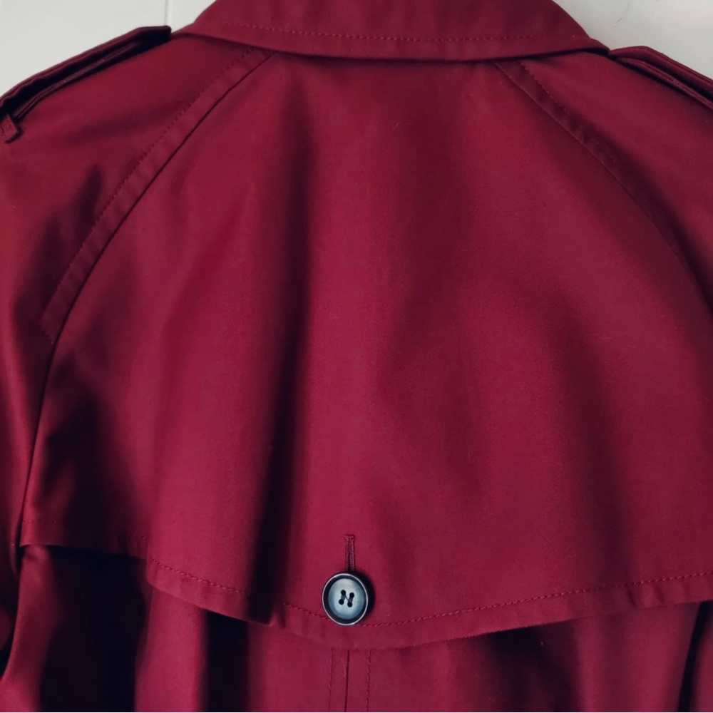 Classic Coach Short Trench Coat Oxblood Medium - Picture 9 of 15
